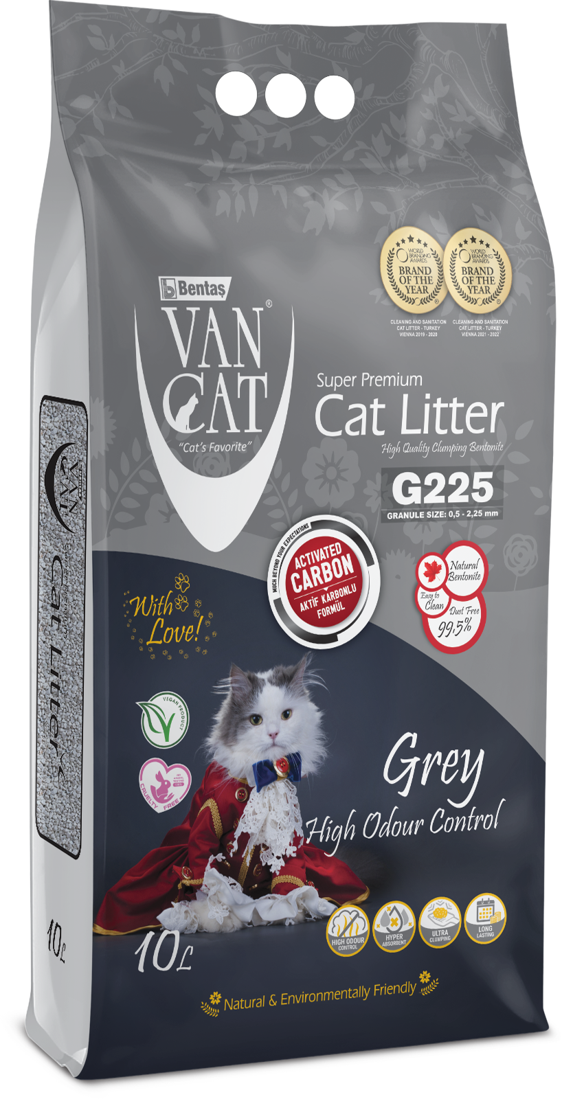 Κωδ.51037 - Grey Odour Control CANADA 8.5kg (Mεσαία) Van Cat Grey Odour Control 10lt - Image 1