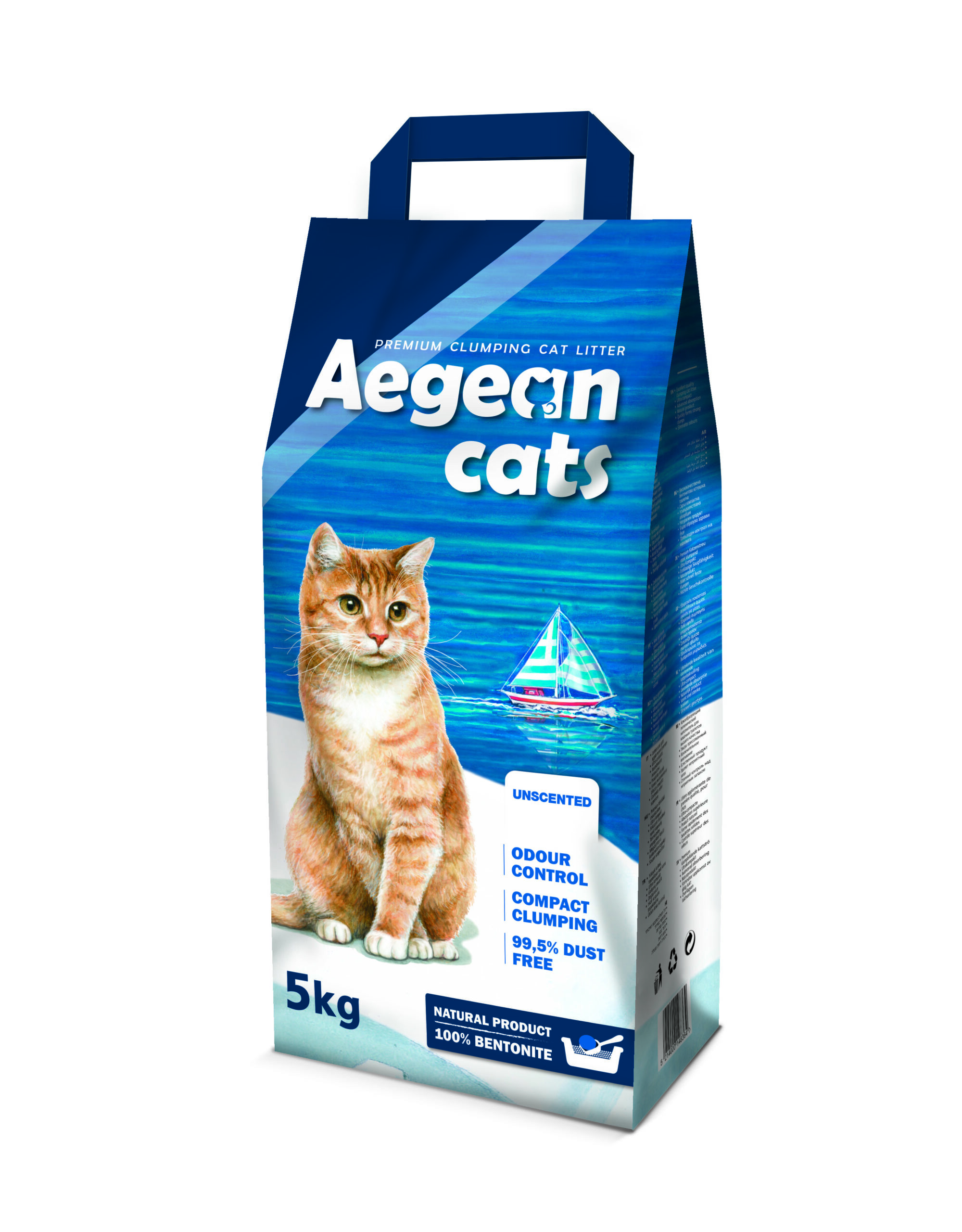 Kωδ. 52010 - Unscented 5kg (0,5mm - 2,00mm) Aegean Cats Unscented - Image 1