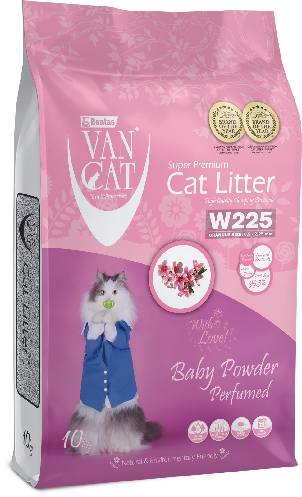 Κωδ. 51019 & Κωδ. 51009 - Baby Powder (μεσαία) 5kg & 10kg Άμμος Γάτας Van Cat Baby Powder - Image 1