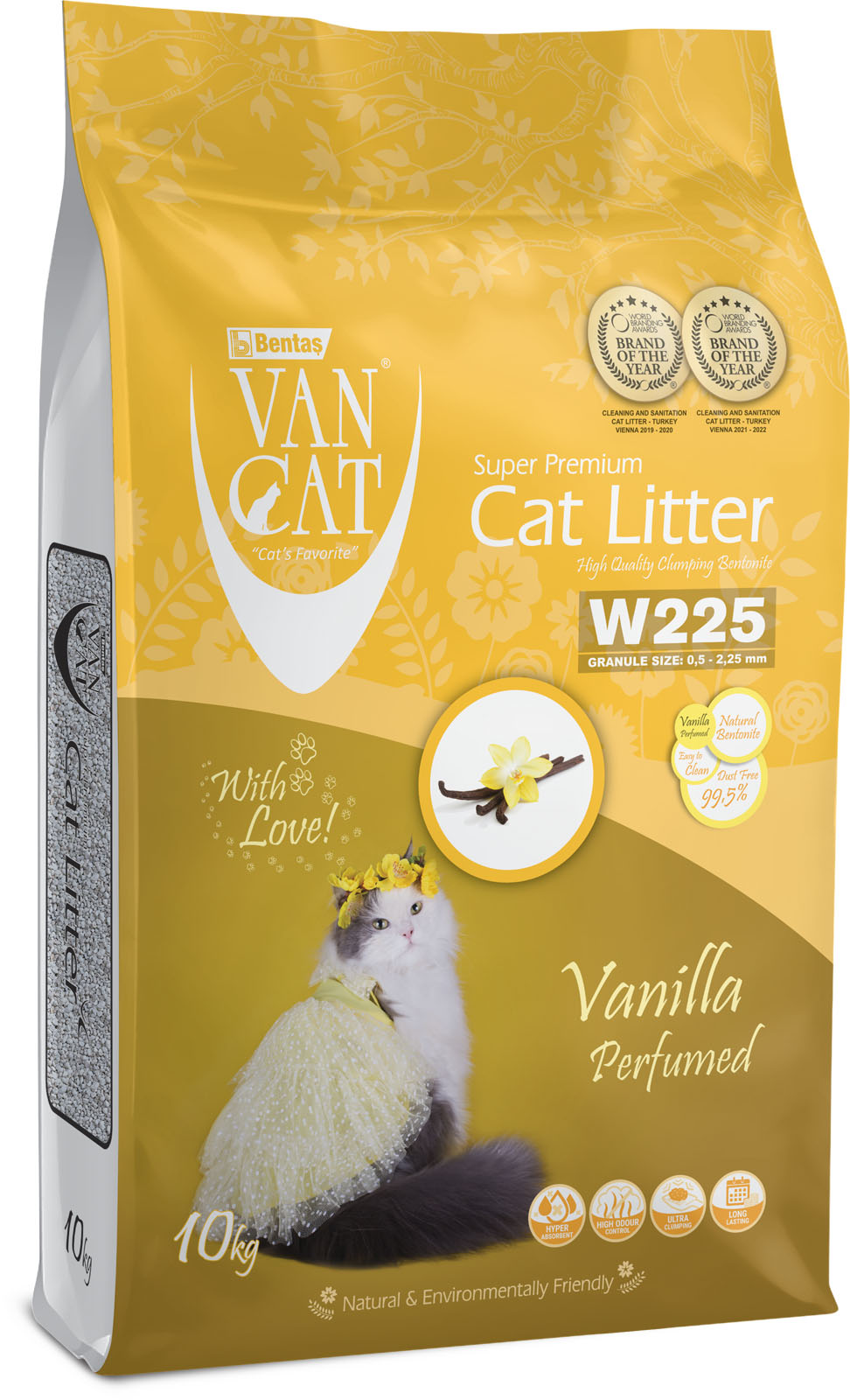 Κωδ. 51027 & Κωδ.51030 - Vanilla (μεσαία) 5kg & 10kg Άμμος Γάτας Van Cat Vanilla - Image 1