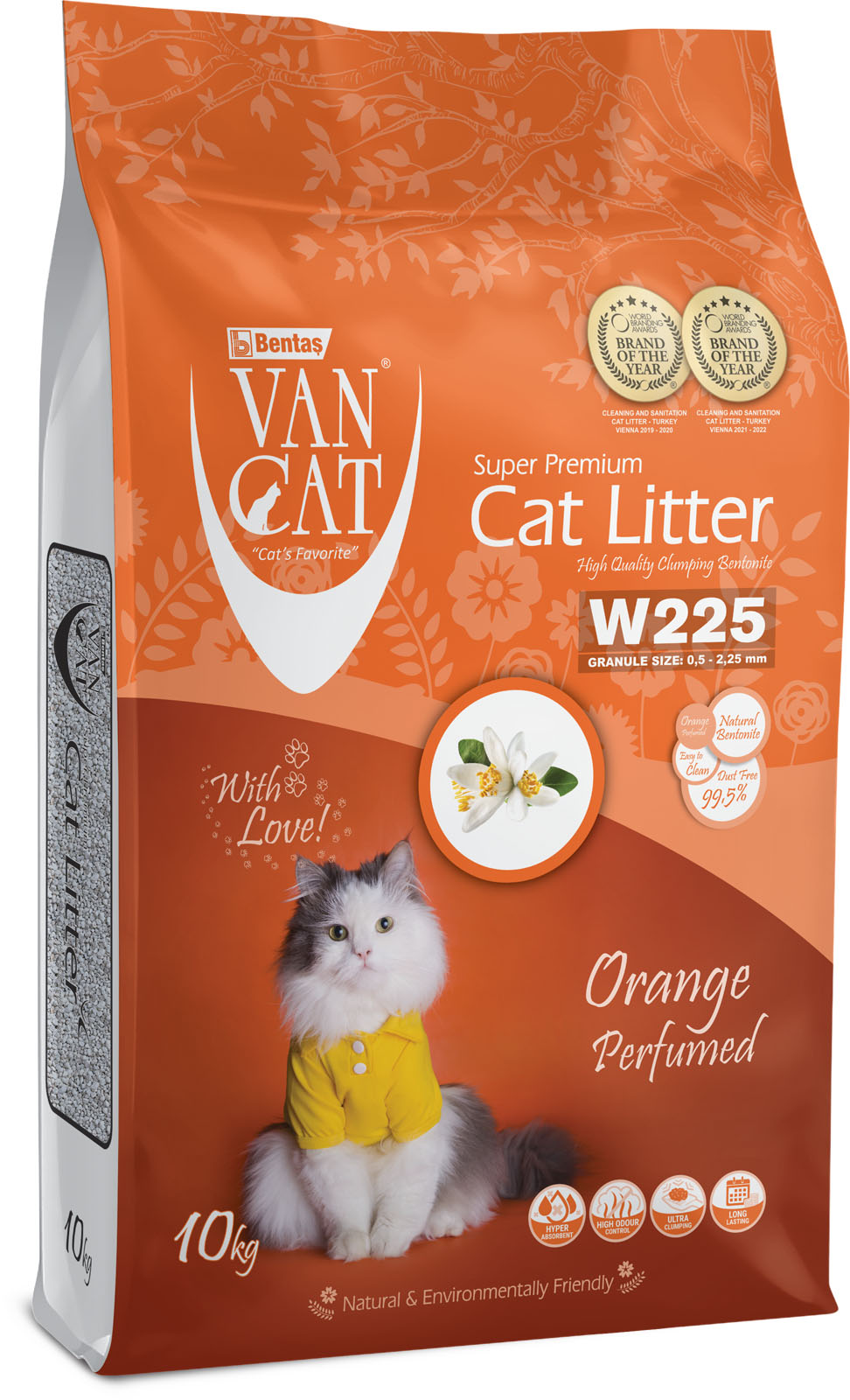 Κωδ. 51029 & Κωδ.51031 - Οrange (μεσαία) 5kg & 10kg Άμμος Γάτας Van Cat Orange - Image 1